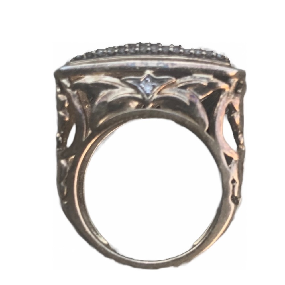 Diamond Champagne Ring. Vermeil, Gorgeous setting. SZ 61/4. Vintage Estate piece